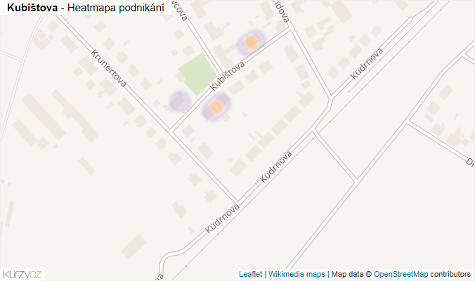 Mapa Kubištova - Firmy v ulici.
