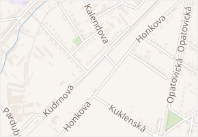 Kudrnova v obci Hradec Králové - mapa ulice