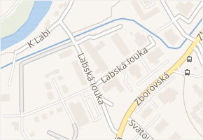 Labská louka v obci Hradec Králové - mapa ulice