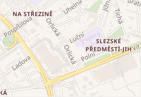 Luční v obci Hradec Králové - mapa ulice