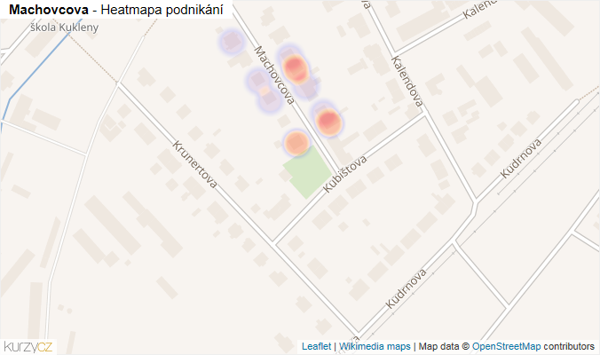 Mapa Machovcova - Firmy v ulici.