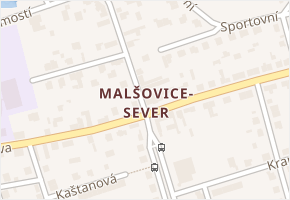 Malšovice v obci Hradec Králové - mapa části obce