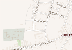 Markova v obci Hradec Králové - mapa ulice