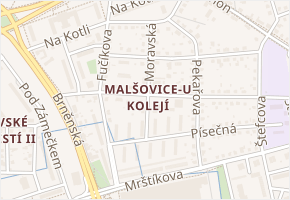 Moravská v obci Hradec Králové - mapa ulice