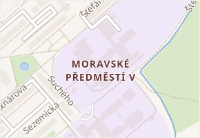 Moravské Předměstí v obci Hradec Králové - mapa části obce