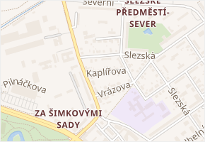 Na Drážkách v obci Hradec Králové - mapa ulice