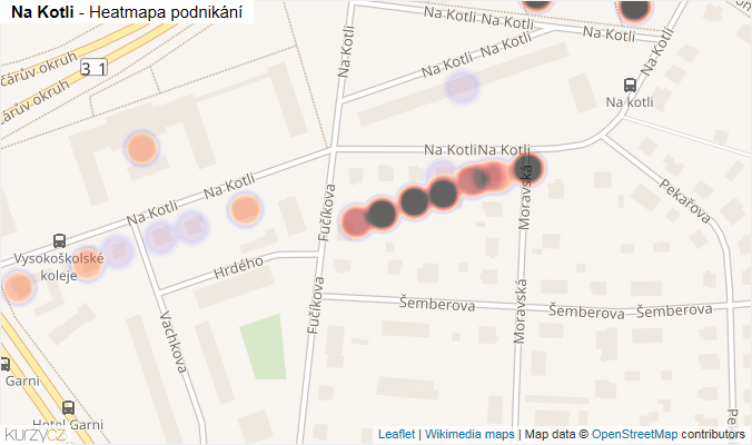Mapa Na Kotli - Firmy v ulici.