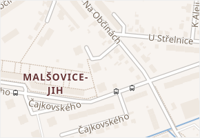 Na Občinách v obci Hradec Králové - mapa ulice