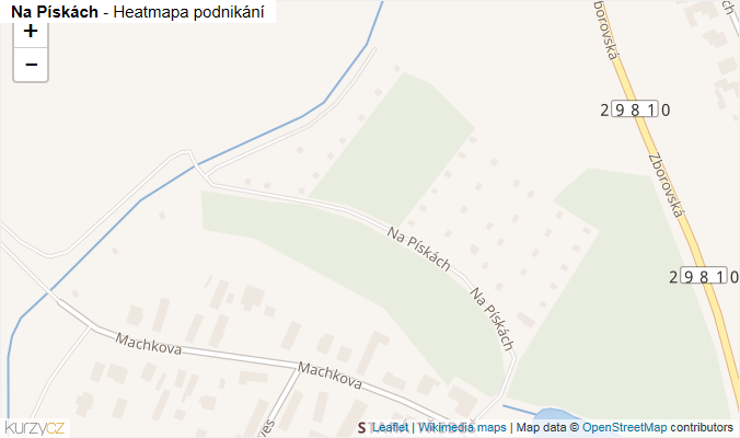 Mapa Na Pískách - Firmy v ulici.