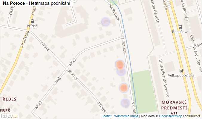 Mapa Na Potoce - Firmy v ulici.