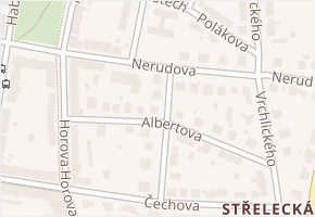 Nerudova v obci Hradec Králové - mapa ulice