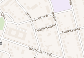 Orebská v obci Hradec Králové - mapa ulice