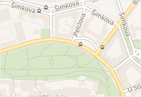 Pelclova v obci Hradec Králové - mapa ulice