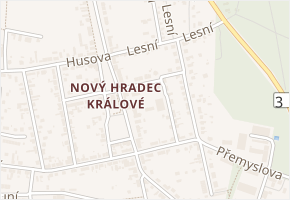 Pešinova v obci Hradec Králové - mapa ulice