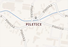 Piletice v obci Hradec Králové - mapa části obce