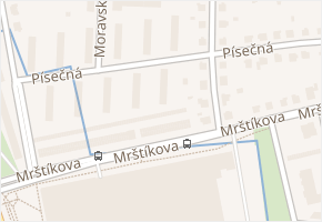 Písečná v obci Hradec Králové - mapa ulice