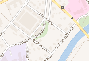 Plácelova v obci Hradec Králové - mapa ulice