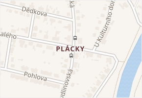 Plácky v obci Hradec Králové - mapa části obce