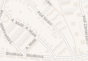 Pod Strání v obci Hradec Králové - mapa ulice