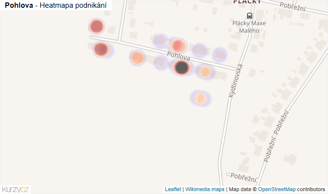 Mapa Pohlova - Firmy v ulici.