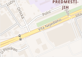 Polní v obci Hradec Králové - mapa ulice