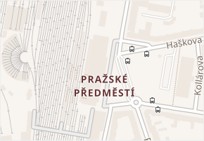 Pražské Předměstí v obci Hradec Králové - mapa části obce