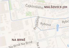 Průběžná v obci Hradec Králové - mapa ulice
