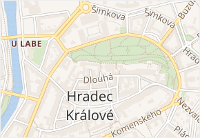 Radoušova v obci Hradec Králové - mapa ulice