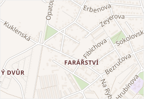 Raisova v obci Hradec Králové - mapa ulice