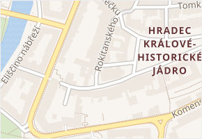 Rokitanského v obci Hradec Králové - mapa ulice