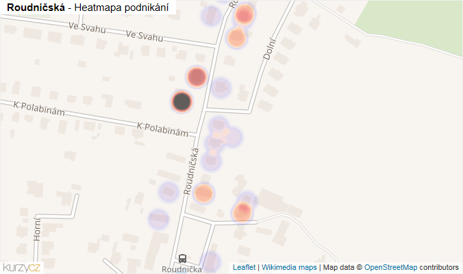 Mapa Roudničská - Firmy v ulici.