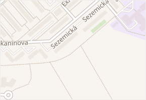Sezemická v obci Hradec Králové - mapa ulice