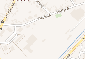 Školská v obci Hradec Králové - mapa ulice