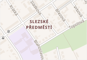 Sládkova v obci Hradec Králové - mapa ulice