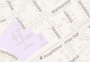 Slezská v obci Hradec Králové - mapa ulice