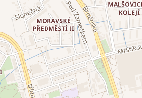 Souběžná v obci Hradec Králové - mapa ulice
