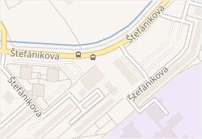 Štefánikova v obci Hradec Králové - mapa ulice