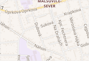 Sukova v obci Hradec Králové - mapa ulice