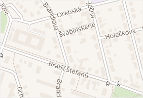 Švabinského v obci Hradec Králové - mapa ulice
