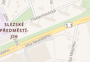 Třebechovická v obci Hradec Králové - mapa ulice