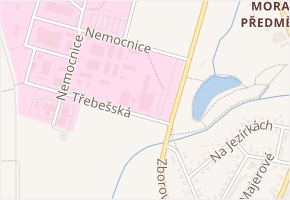 Třebešská v obci Hradec Králové - mapa ulice