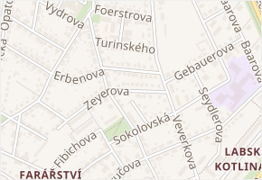 Třebízského v obci Hradec Králové - mapa ulice