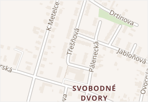 Třešňová v obci Hradec Králové - mapa ulice