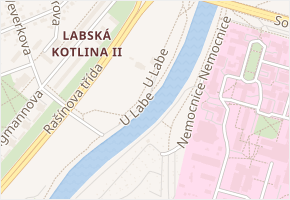 U Labe v obci Hradec Králové - mapa ulice