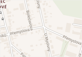 U Myslivny v obci Hradec Králové - mapa ulice