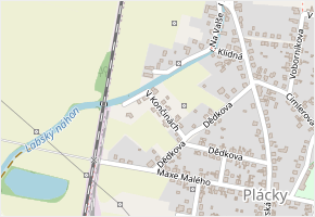 V Končinách v obci Hradec Králové - mapa ulice