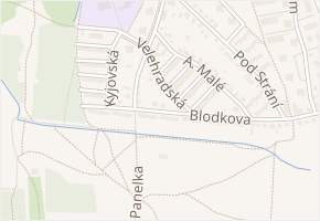 Velehradská v obci Hradec Králové - mapa ulice
