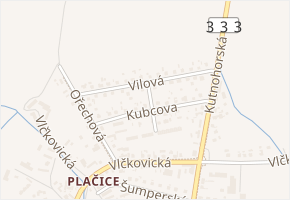 Vilová v obci Hradec Králové - mapa ulice
