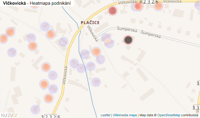 Mapa Vlčkovická - Firmy v ulici.