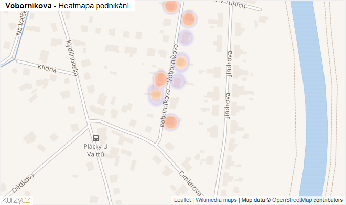 Mapa Voborníkova - Firmy v ulici.